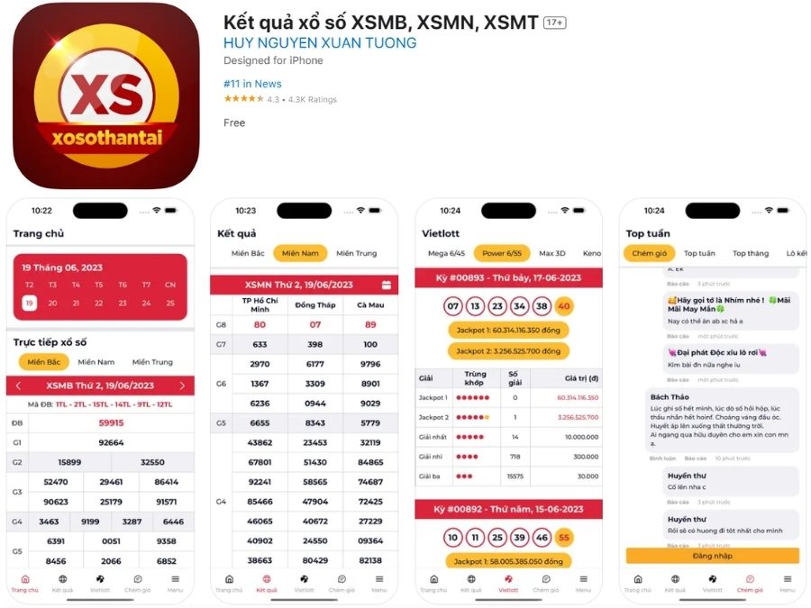 App chơi xổ số online: xosothantai - xoso.me