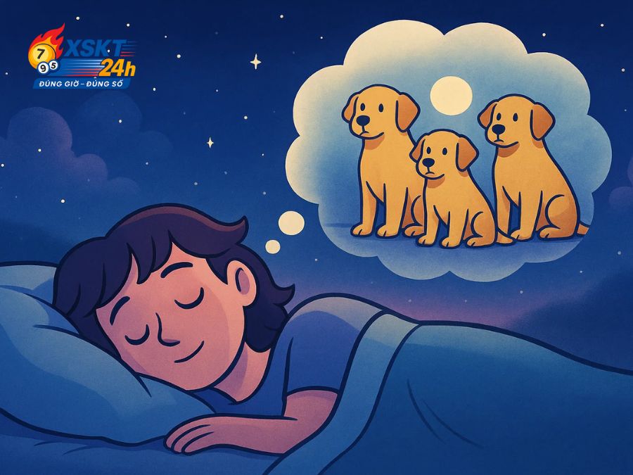 Mơ thấy ba con chó vàng báo hiệu sự ổn định và phát triển toàn diện