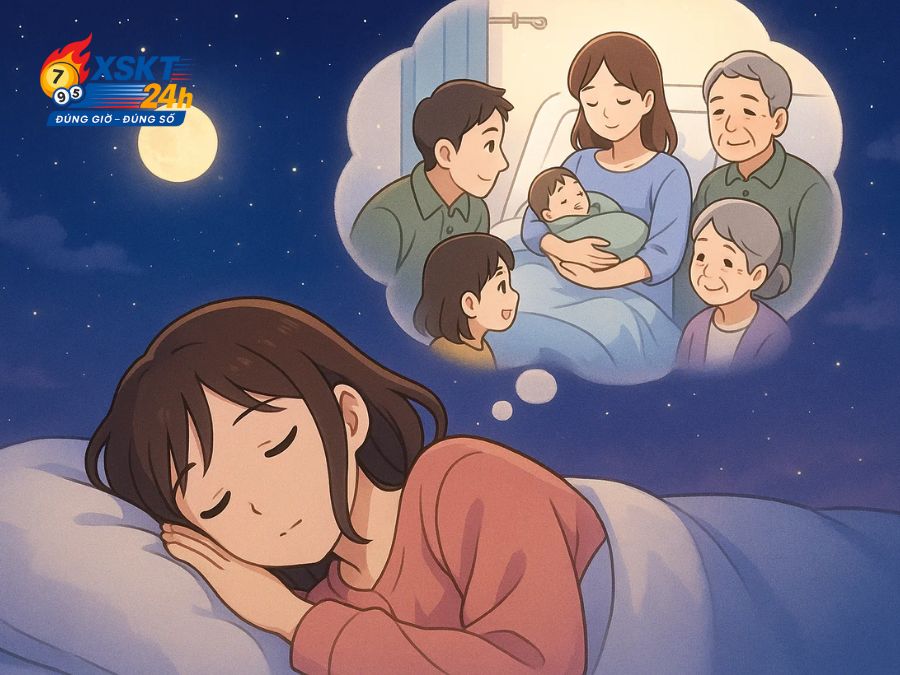 Người thân sinh con trai trong mơ hàm ý rằng gia đạo sắp có tin vui bất ngờ