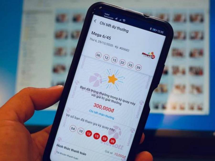 Kết quả đạt được sau khi xác nhận mua Vietlott Online thành công