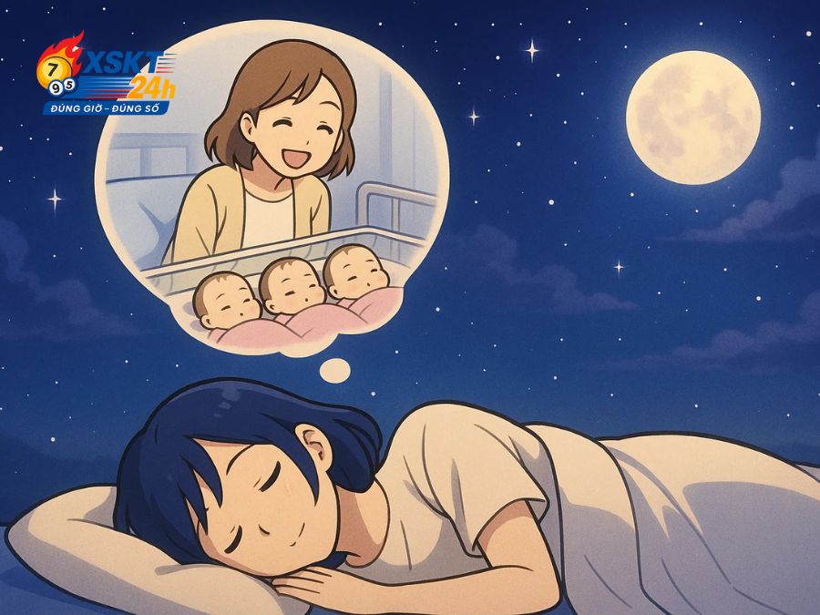 Mơ thấy đẻ con gái cùng lúc ba bé là điềm báo vận may sắp gõ cửa