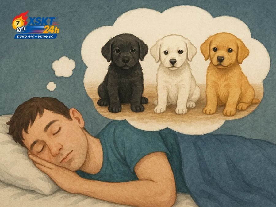 Mơ thấy chó con màu đen, màu trắng và màu vàng là điềm gì?