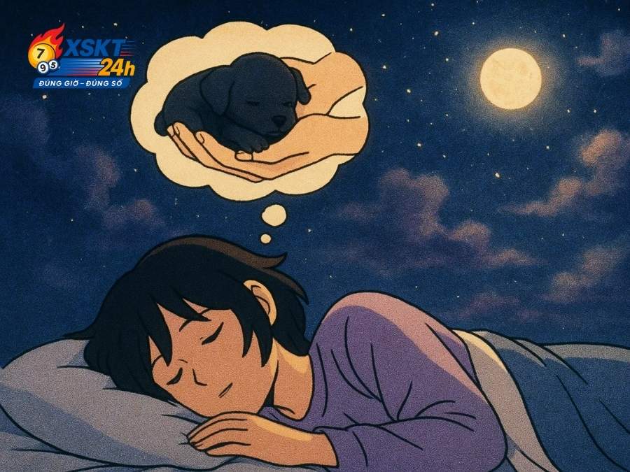 Mơ thấy chó mực con là điềm báo bạn sắp có một khởi đầu mới đầy may mắn