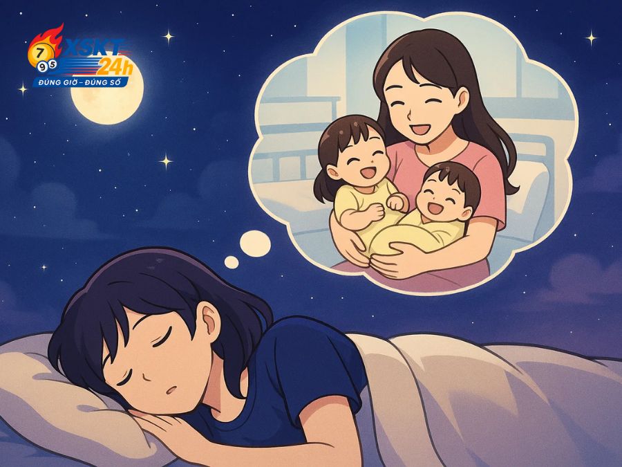 Nằm mơ sinh đôi hai cô con gái báo hiệu vạn sự hanh thông