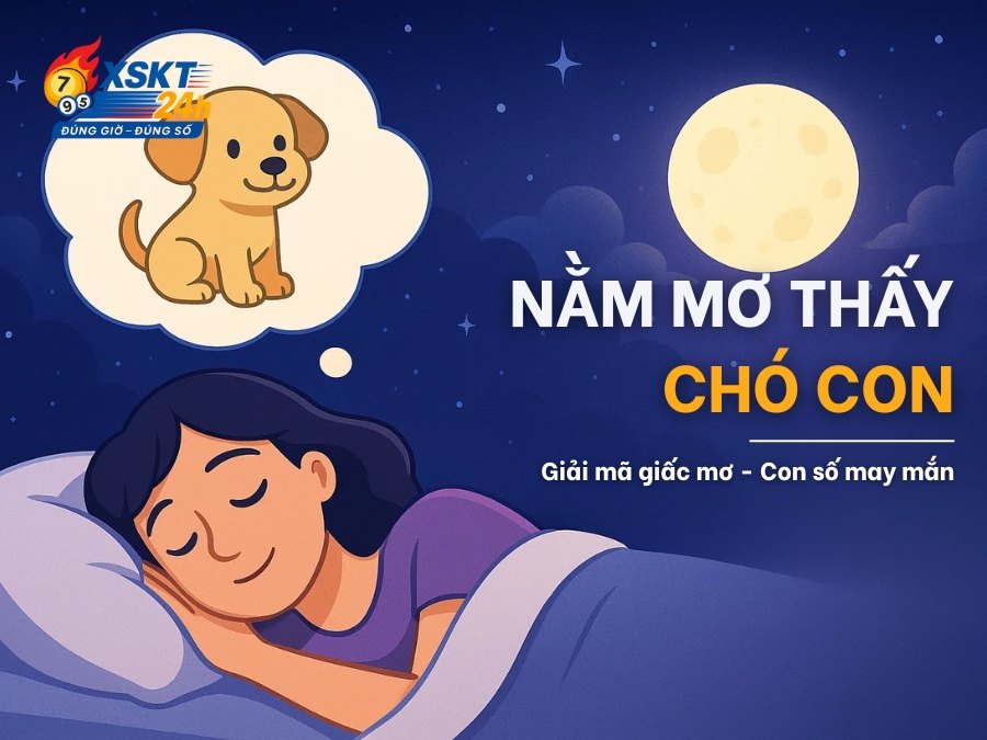Nằm mơ thấy chó con: Luận giải điềm báo & Con số may mắn