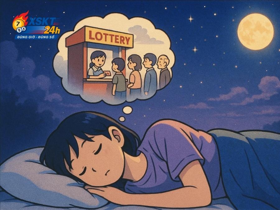 Nằm mơ thấy nhiều người cùng xếp hàng để mua vé số
