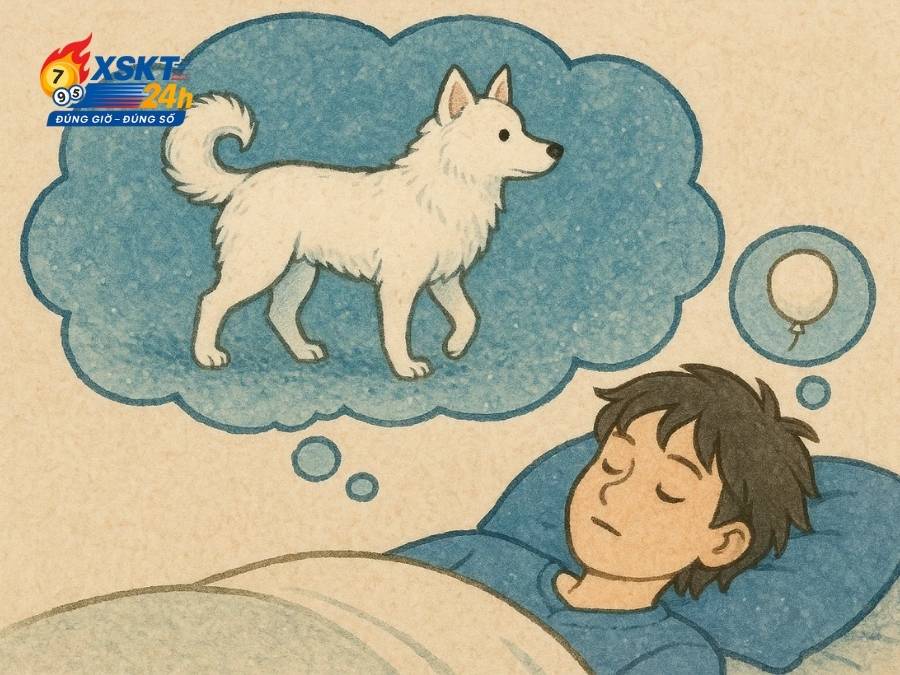 Mơ thấy một chú chó trắng lạ đi theo sau mình là một tín hiệu liên quan đến các mối quan hệ xã hội