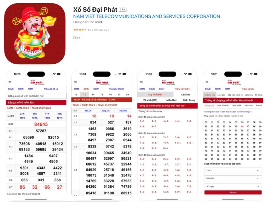 Ứng dụng Dò xổ số: App Xổ Số Đại Phát