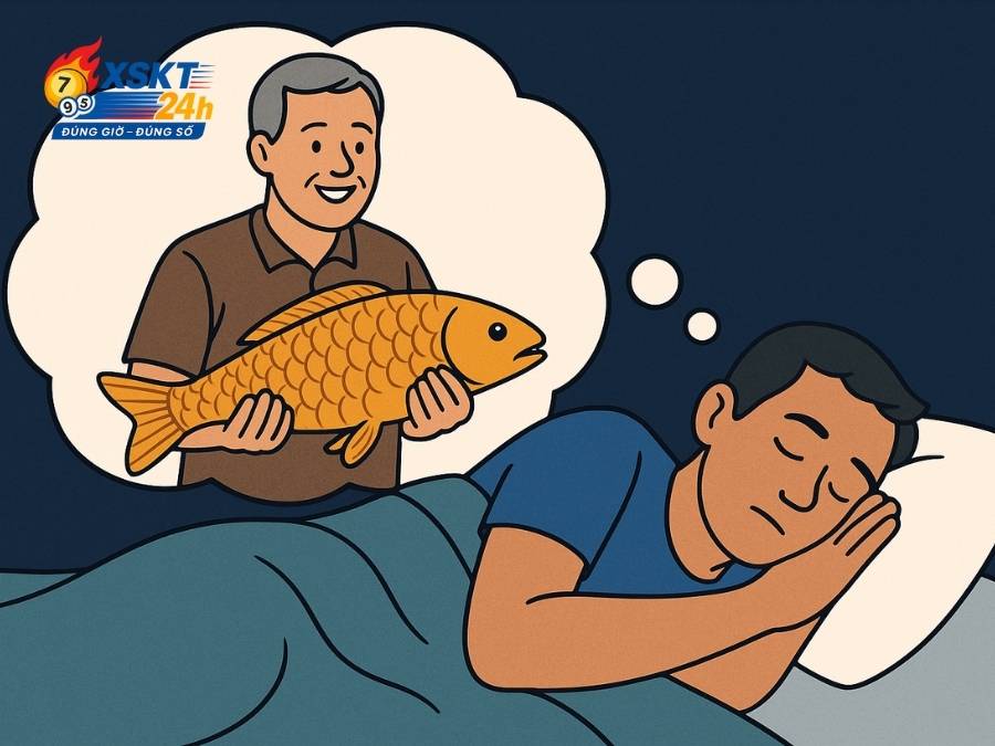 Mơ người thân câu được cá chép – Gia đình đón tin vui tài chính
