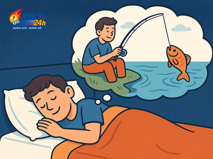 Giấc mơ câu cá thường gắn với vận may và thành quả