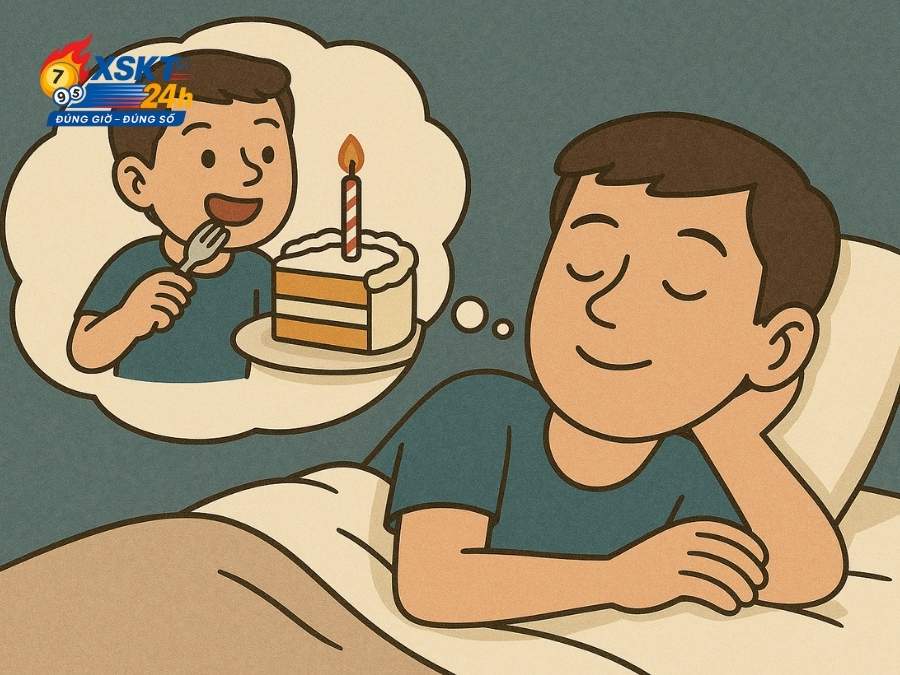 Mộng ăn bánh sinh nhật - Niềm vui, khoảnh khắc hạnh phúc đang đến