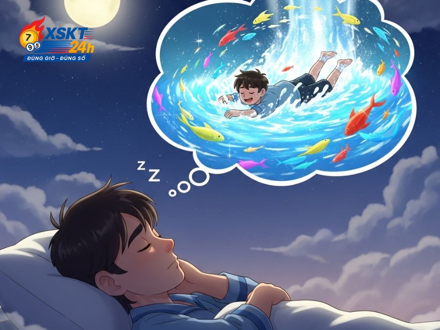 Mơ thấy bơi trong nước cùng cá