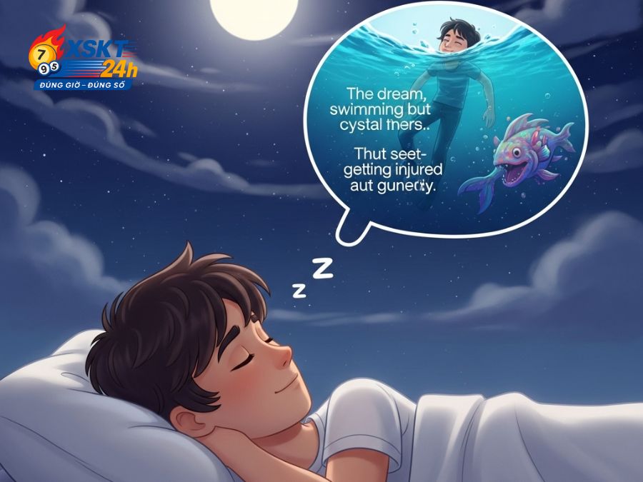 Mơ thấy đang bơi trong nước và bị chặn bởi vật cản