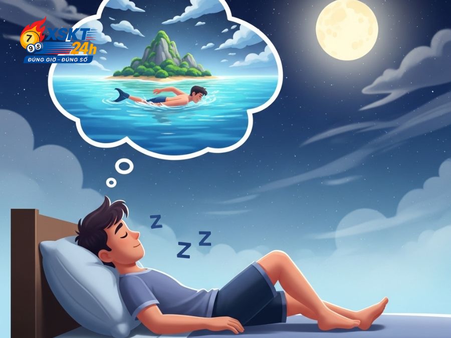 Mơ thấy vượt qua sông, hồ, đại dương bằng cách bơi