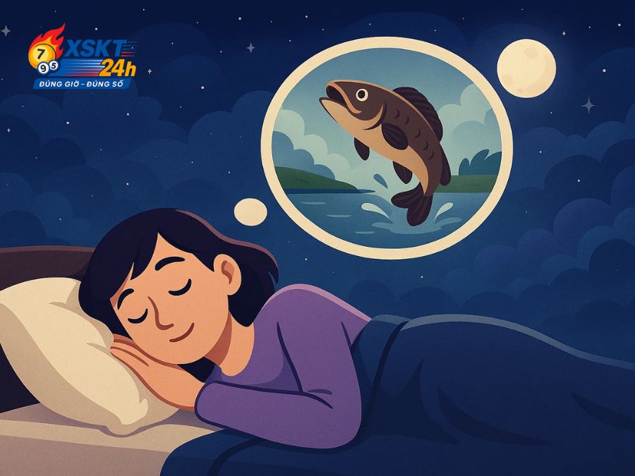 Nằm mộng thấy cá lóc nhảy lên bờ là điềm báo cơ hội bất ngờ sắp đến