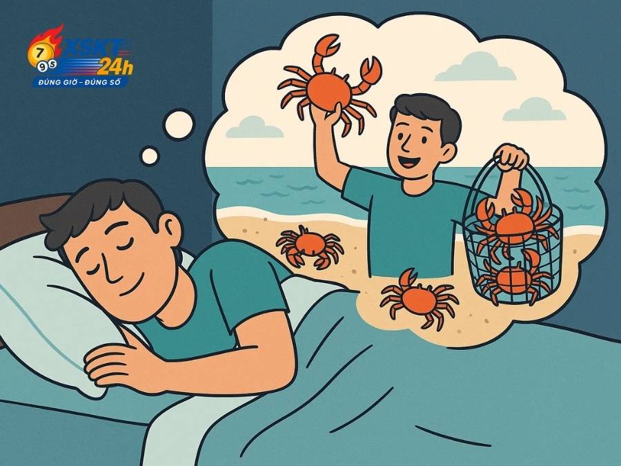 Chi tiết giấc mơ thấy mình bắt được nhiều cua