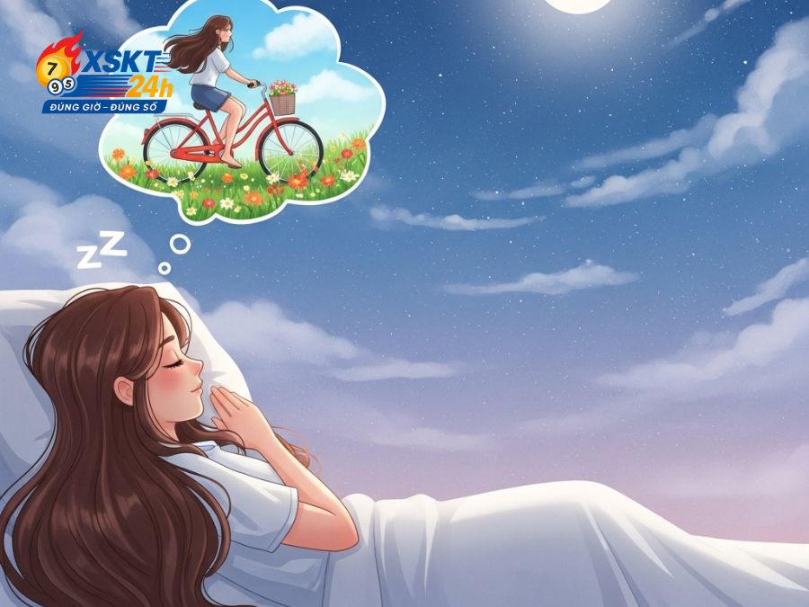Mơ đi xe đạp trên đường bằng phẳng