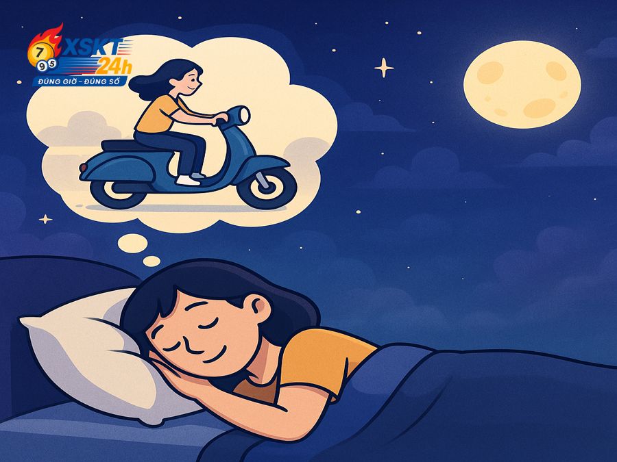 Ngủ mơ thấy mình đang chạy xe máy trên đường